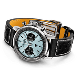 Breitling Top Time B01 Triumph Blue Dial Black Leather Strap Watch for Men - AB01764A1C1X1 Buy Now By Breitling