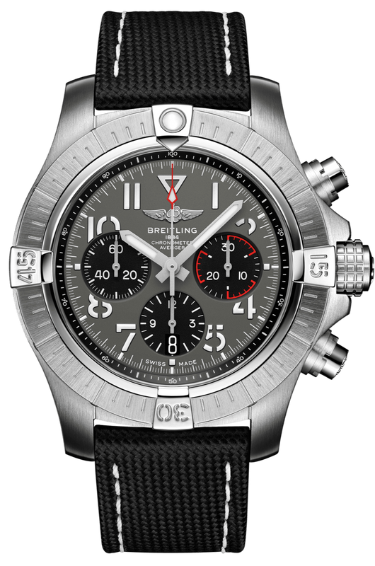 Breitling Avenger B01 Chronograph 45 Anthracite Dial Black Nylon Strap Watch for Men - AB01821A1B1X1 Buy Now By Breitling