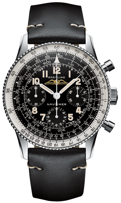Breitling Navitimer Ref. 806 1959 Re-Edition Black Dial Brown Leather Strap Watch for Men - AB0910371B1X1 Buy Now By Breitling