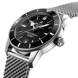 Breitling Superocean Heritage B20 Automatic 46 Black Dial Silver Mesh Bracelet Watch for Men - AB2020121B1A1 Buy Now By Breitling