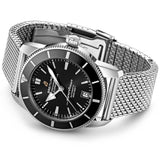 Breitling Superocean Heritage B20 Automatic 46 Black Dial Silver Mesh Bracelet Watch for Men - AB2020121B1A1 Buy Now By Breitling