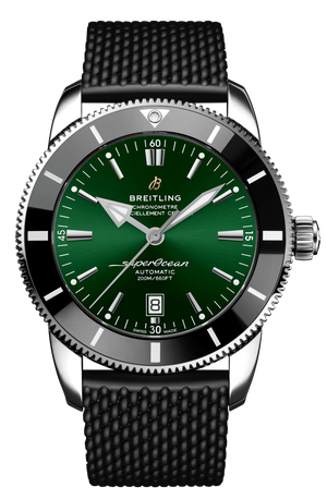 Breitling Superocean Heritage B20 Automatic 46 Green Dial Black Mesh Bracelet Watch for Men - AB2020121L1S1 Buy Now By Breitling
