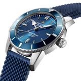 Breitling Superocean Heritage B20 Automatic 46 Blue Dial Blue Mesh Bracelet Watch for Men - AB2020161C1S1 Buy Now By Breitling