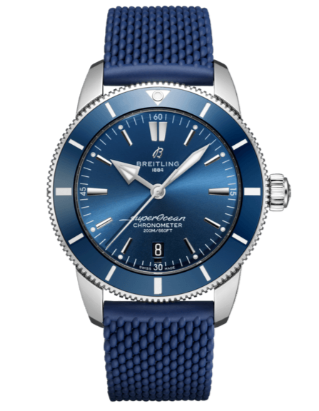 Breitling Superocean Heritage II B20 44mm Blue Dial Blue Rubber Strap Mens Watch - AB2030161C1S1 Buy Now By Breitling