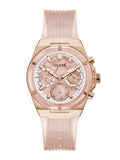 Guess Athena Rose Gold Dial Rose Gold Rubber Strap Watch for Women - GW0409L3 Buy Now By Guess