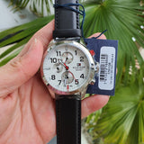 Tommy Hilfiger Trent Multifunction White Dial Black Leather Strap Watch for Men - 1791138 Buy Now By Tommy Hilfiger