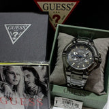 Guess Rigor Multifunction Black Dial Black Steel Strap Watch For Men - W0218G1 Buy Now By Guess