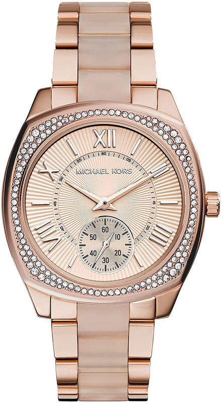Michael Kors Bryn Rose Gold Dial Two Tone Steel Strap Watch for Women - MK6135 Buy Now By Michael Kors