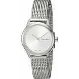 Calvin Klein Minimal White Dial Silver Mesh Bracelet Watch for Women - K3M231Y6 Buy Now By Calvin Klein