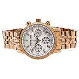 Michael Kors Damen White Dial Rose Gold Steel Strap Watch for Women - MK5026 Buy Now By Michael Kors