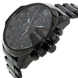 Diesel Mega Chief Chronograph Black Dial Black Steel Strap Watch For Men - DZ4355 Buy Now By Diesel
