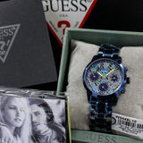 Guess Sunrise Multifunction Blue Dial Blue Steel Strap Watch for Women - W0448L10 Buy Now By Guess