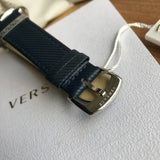 Versace Manifesto Quartz Blue Dial Blue Leather Strap Watch For Men - VBQ01017 Buy Now By Versace