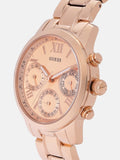 Guess Mini Sunrise Chronograph Quartz Rose Gold Dial Rose Gold Steel Strap Watch For Women - W0448L3 Buy Now By Guess