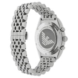 Emporio Armani Franco Black Dial Silver Steel Strap Watch For Men - AR0373 Buy Now By Emporio Armani