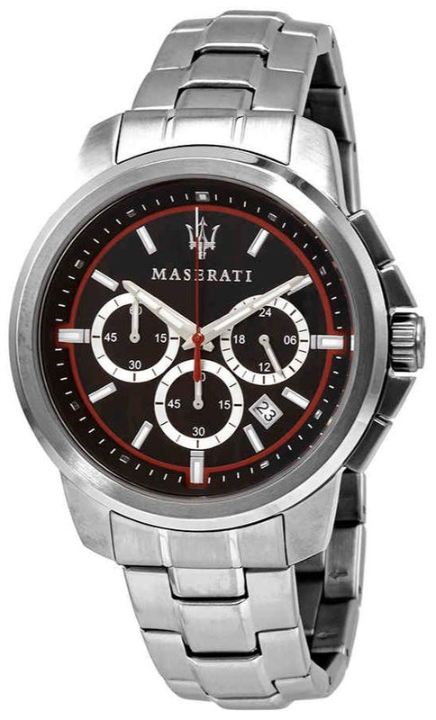 Maserati Successo Chronograph Black Dial Silver Steel Strap Watch For Men - R8873621009 Buy Now By Maserati