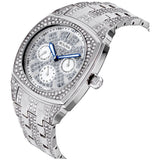 Bulova Crystal Collection Phantom Silver Dial Silver Steel Strap Watch for Men - 96C002 Buy Now By Bulova