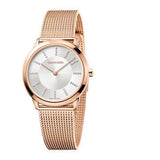 Calvin Klein Minimal White Dial Rose Gold Mesh Bracelet Watch for Women - K3M22Y2X Buy Now By Calvin Klein