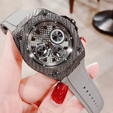 Guess Legacy Grey Dial Grey Silicone Strap Watch For Men - W1048G1 Buy Now By Guess