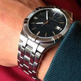 Maurice Lacroix Aikon Venturer Black Dial Silver Steel Strap Watch for Men - AI1008-SS002-331-1 Buy Now By Maurice Lacroix