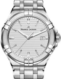 Maurice Lacroix Aikon Date White Dial Silver Steel Strap Watch for Men - AI1008-SS002-131-1 Buy Now By Maurice Lacroix