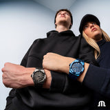 Maurice Lacroix Automatic PVD Limited Edition Blue Dial Blue Silicon Strap Watch For Men - AI6007-PVC00-430-4 Buy Now By Maurice Lacroix