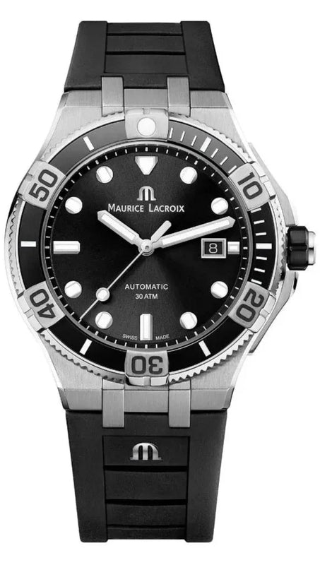 Maurice Lacroix Aikon Venturer Black Dial Black Rubber Strap Watch for Men - AI6058-SS001-330-1 Buy Now By Maurice Lacroix