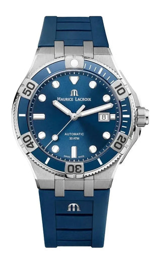 Maurice Lacroix Aikon Venturer Blue Dial Blue Rubber Strap Watch for Men - AI6058-SS001-430-1 Buy Now By Maurice Lacroix