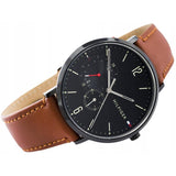 Tommy Hilfiger Brooklyn Quartz Black Dial Brown Leather Strap Watch for Men - 1791510 Buy Now By Tommy Hilfiger