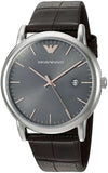 Emporio Armani Luigi Quartz Gray Dial Brown Leather Strap Watch For Men - AR1996 Buy Now By Emporio Armani