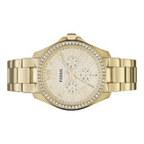 Fossil Cecile Chronograph Gold Dial Gold Steel Strap Watch for Women - AM4482 Buy Now By Fossil