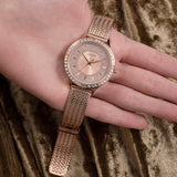Guess Soiree Diamonds Rose Gold Dial Rose Gold Mesh Bracelet Watch for Women - GW0402L3 Buy Now By Guess