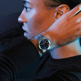 Maurice Lacroix Aikon Date Quartz Black Dial Silver Steel Strap Watch for Men - AI1108-SS002-330-1 Buy Now By Maurice Lacroix