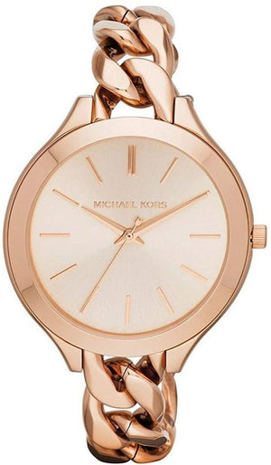 Michael Kors Slim Runway Rose Gold Dial Rose Gold Steel Strap Watch for Women - MK3223 Buy Now By Michael Kors