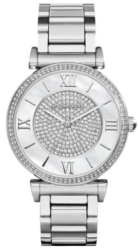 Michael Kors Catlin Silver Dial Silver Steel Strap Watch for Women - MK3355 Buy Now By Michael Kors