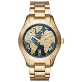 Michael Kors Layton Pave Blue Dial Gold Steel Strap Watch for Women - MK6243 Buy Now By Michael Kors