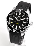 Tag Heuer Aquaracer Black Dial Black Rubber Strap Watch for Men - WAY111A.FT6151 Buy Now By Tag Heuer