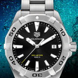 Tag Heuer Aquaracer Black Dial Silver Steel Strap Watch for Men - WBD1110.BA0928 Buy Now By Tag Heuer