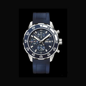 IWC Aquatimer Chronograph Blue Dial Blue Rubber Strap Watch for Men - IW376711 Buy Now By IWC