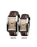 Emporio Armani Classic Beige Dial Brown Leather Strap Watch For Men - AR0154 Buy Now By Emporio Armani