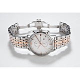Emporio Armani Chronograph White Dial Two Tone Steel Strap Watch For Men - AR0399 Buy Now By Emporio Armani