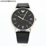 Emporio Armani Kappa Analog Quartz Black Dial Black Leather Strap Watch For Men - AR11013 Buy Now By Emporio Armani
