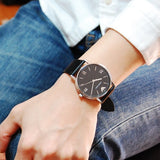 Emporio Armani Kappa Analog Quartz Black Dial Black Leather Strap Watch For Men - AR11013