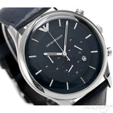 Emporio Armani Lambda Chronograph Blue Dial Blue Leather Strap Watch For Men - AR11018 Buy Now By Emporio Armani