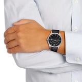 Emporio Armani Lambda Classic Quartz Black Dial Black Leather Strap Watch For Men - AR11020 Buy Now By Emporio Armani