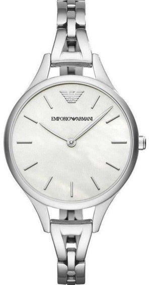 Emporio Armani Aurora Mother Of Pearl White Dial Silver Steel Strap Watch For Women - AR11054 Buy Now By Emporio Armani