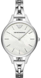 Emporio Armani Aurora Mother Of Pearl White Dial Silver Steel Strap Watch For Women - AR11054 Buy Now By Emporio Armani