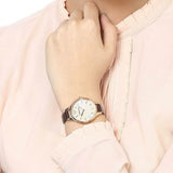 Emporio Armani Aurora Mother of Pearl White Dial Brown Leather Strap Watch For Women - AR11057 Buy Now By Emporio Armani