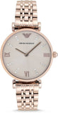 Emporio Armani T-Bar Gianni Rose Gold Dial Rose Gold Steel Strap Watch For Women - AR11059 Buy Now By Emporio Armani