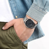 Emporio Armani Luigi Quartz Grey Dial Silver Mesh Bracelet Watch For Men - AR11069 Buy Now By Emporio Armani